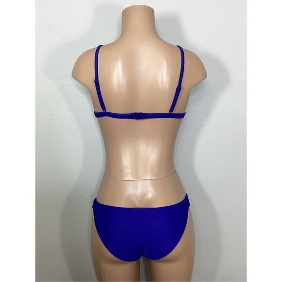 New. Seafolly blue ribbed bikini. Small. Retails $269 - Picture 4 of 9